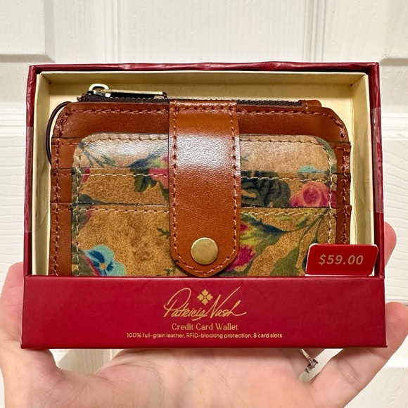 Patricia Nash Bucket Bag Vintage Leather Floral with Matching Wallet NWT - Picture 16 of 17